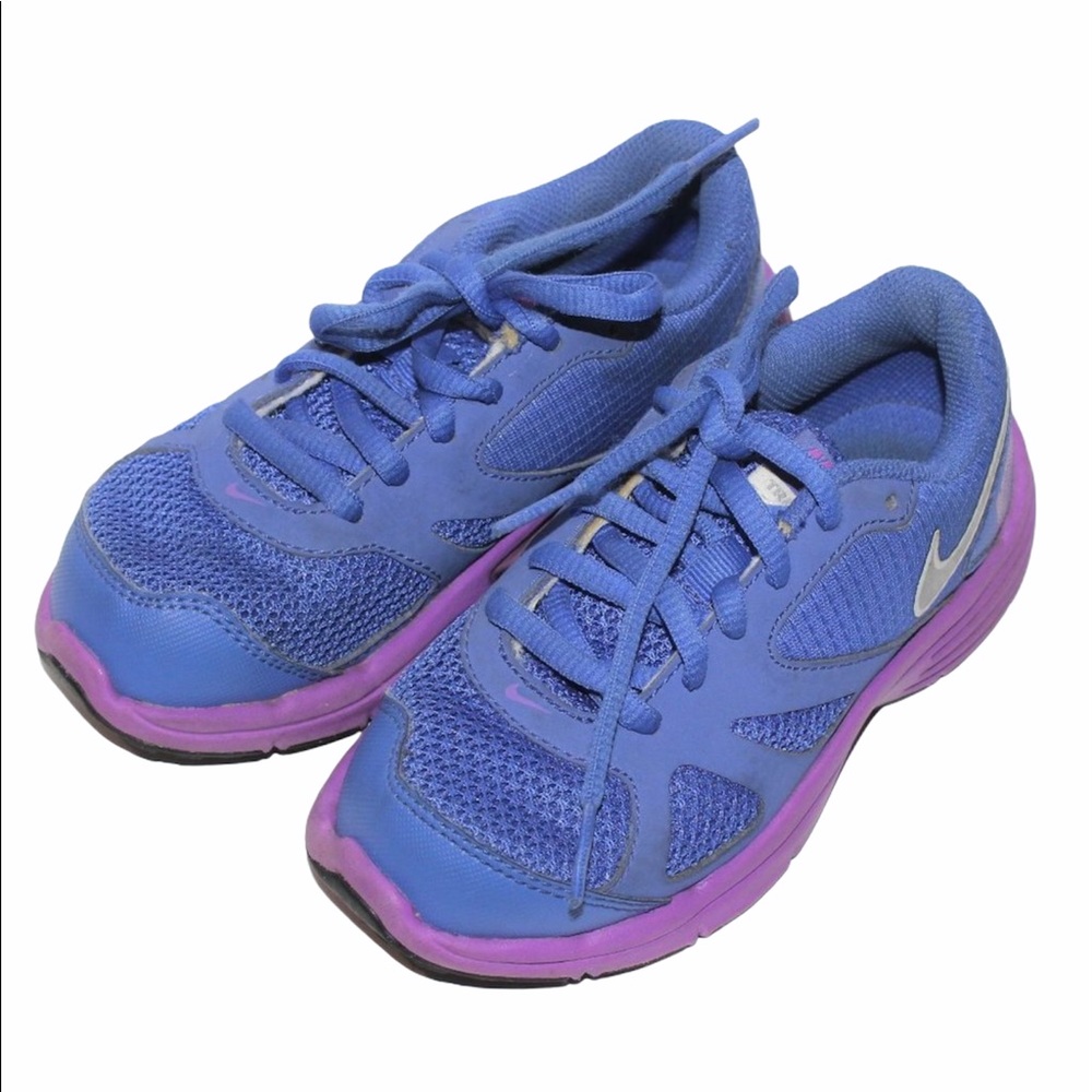 NIKE Girls Running Shoes Blue Purple  10.5C